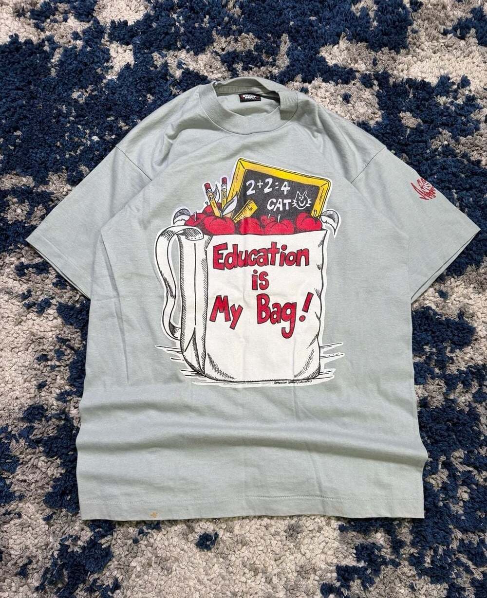 Vintage 1990s Screen Stars Best 'Education is My Bag!' T-Shirt, Size L
